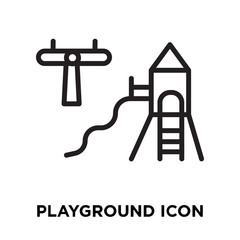 playground icon on white background. Modern icons vector illustration. Trendy playground icons