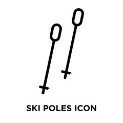 ski poles icon on white background. Modern icons vector illustration. Trendy ski poles icons