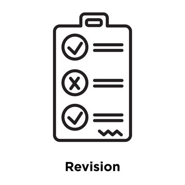 Revision Icon Isolated On White Background. Simple And Editable Revision Icons. Modern Icon Vector Illustration.