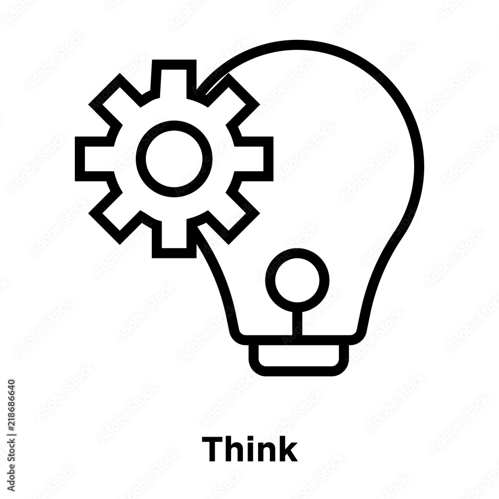 Poster think icon isolated on white background. modern and editable think icon. simple icons vector illustr