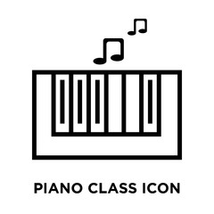 piano class icon on white background. Modern icons vector illustration. Trendy piano class icons