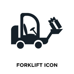 forklift icon on white background. Modern icons vector illustration. Trendy forklift icons