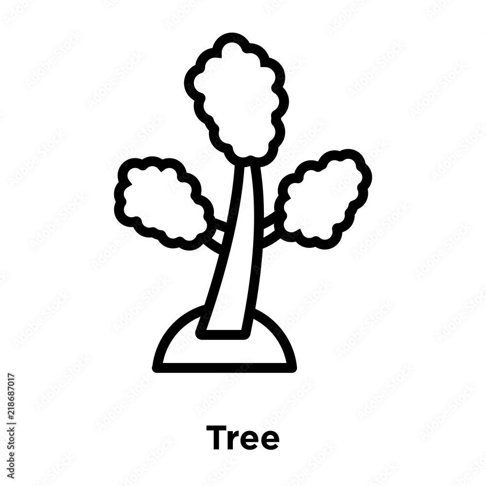 Poster tree icon isolated on white background. modern and editable tree icon. simple icons vector illustrat