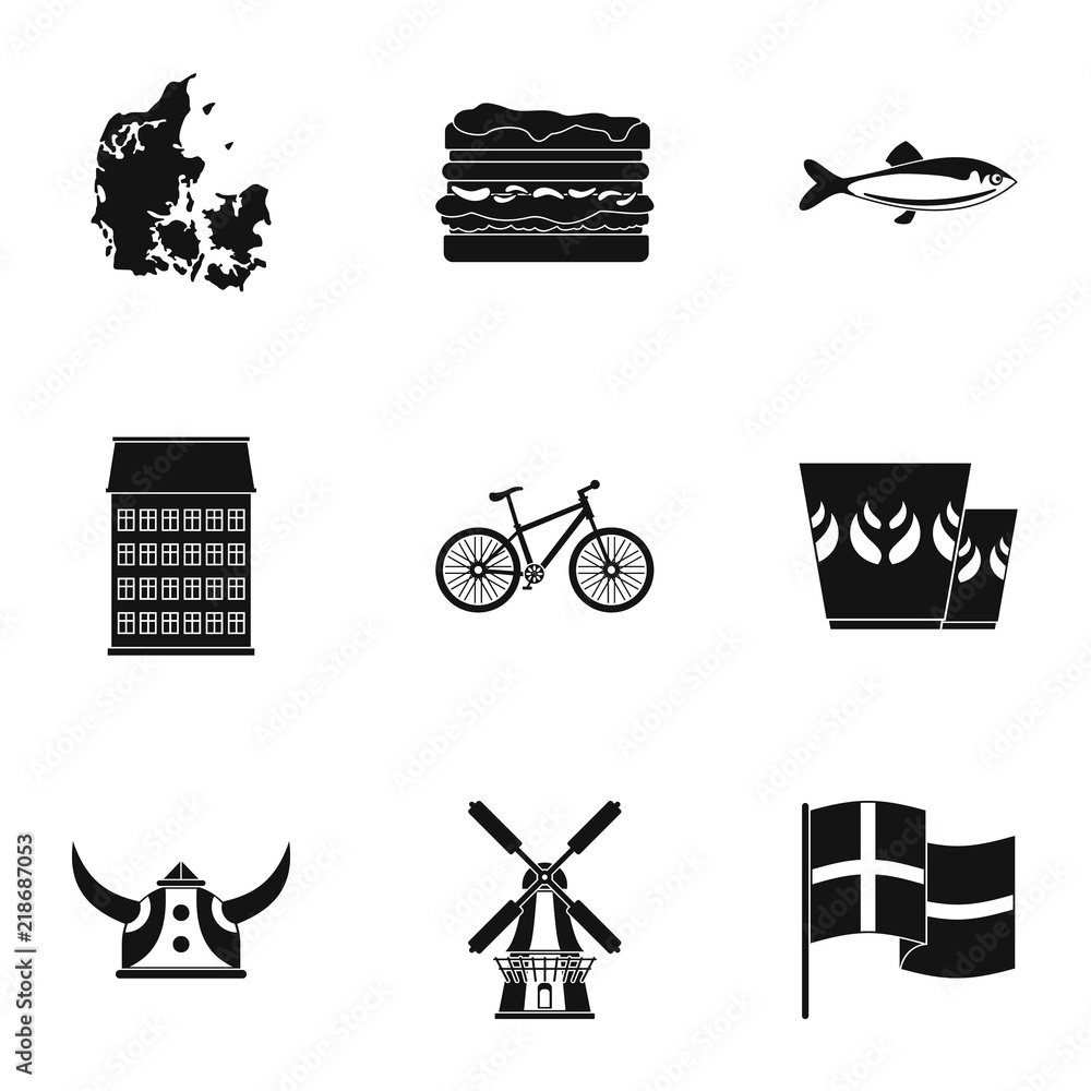 Aufkleber fish edge icons set. simple set of 9 fish edge vector icons for web isolated on white background