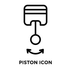 piston icon on white background. Modern icons vector illustration. Trendy piston icons