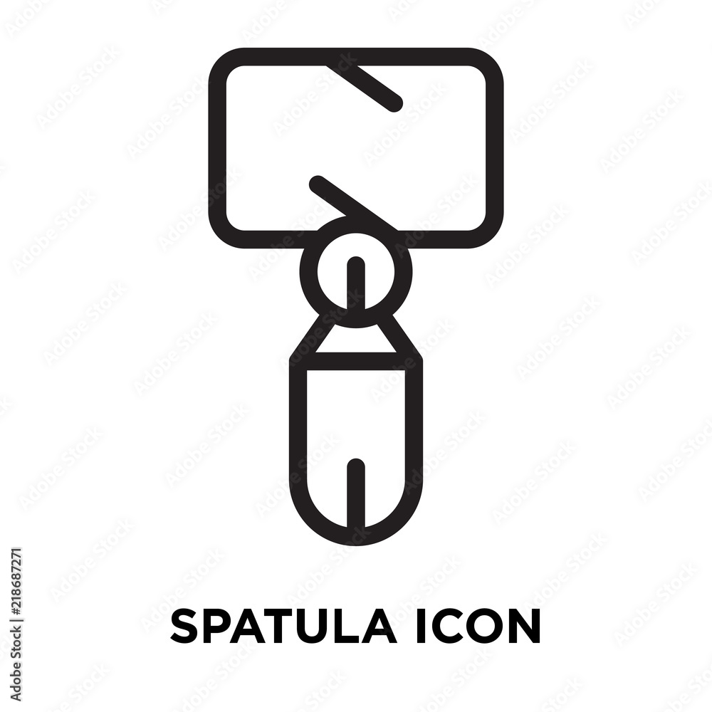 Poster spatula icon vector isolated on white background, spatula sign , line symbol or linear element desig