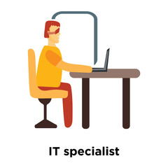 it specialist icon isolated on white background. Simple and editable it specialist icons. Modern icon vector illustration.