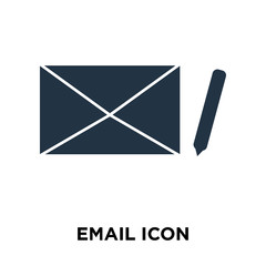 Email icon vector isolated on white background, Email sign
