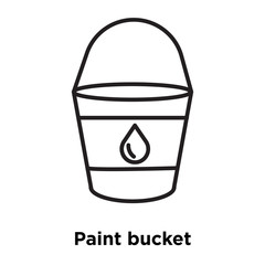 paint bucket icon isolated on white background. Simple and editable paint bucket icons. Modern icon vector illustration.