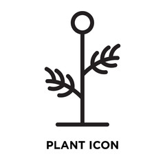 Plant icon vector isolated on white background, Plant sign , line symbol or linear element design in outline style