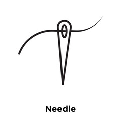 needle icon isolated on white background. Simple and editable needle icons. Modern icon vector illustration.