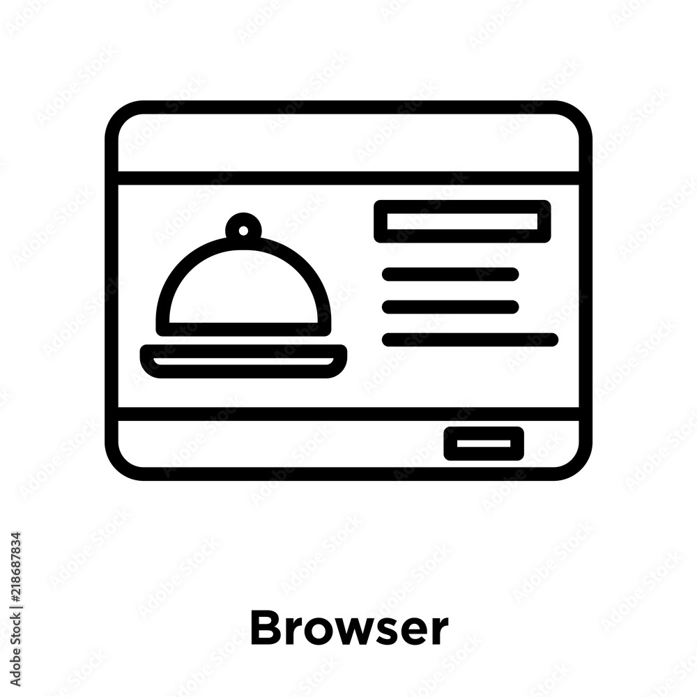 Poster browser icon isolated on white background. modern and editable browser icon. simple icons vector ill