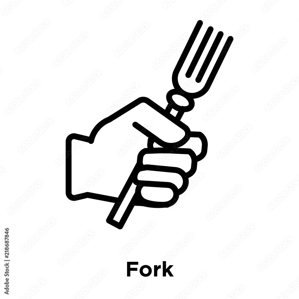 Poster fork icon isolated on white background. modern and editable fork icon. simple icons vector illustrat