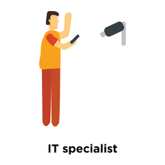 Fototapeta premium it specialist icon isolated on white background. Simple and editable it specialist icons. Modern icon vector illustration.