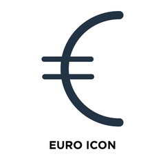 Euro icon vector isolated on white background, Euro sign