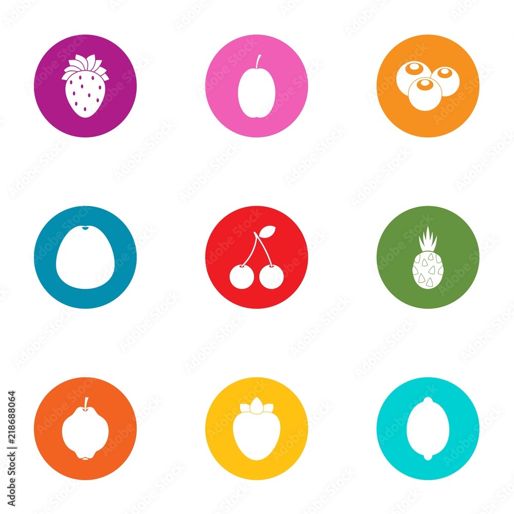 Poster fetus icons set. flat set of 9 fetus vector icons for web isolated on white background