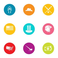 State icons set. Flat set of 9 state vector icons for web isolated on white background