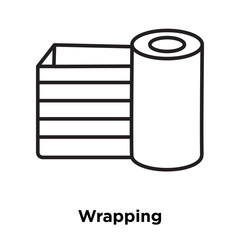 wrapping icon isolated on white background. Simple and editable wrapping icons. Modern icon vector illustration.