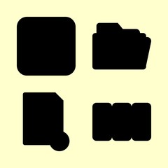 4 folder icons set