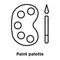 paint palette icon isolated on white background. Simple and editable paint palette icons. Modern icon vector illustration.