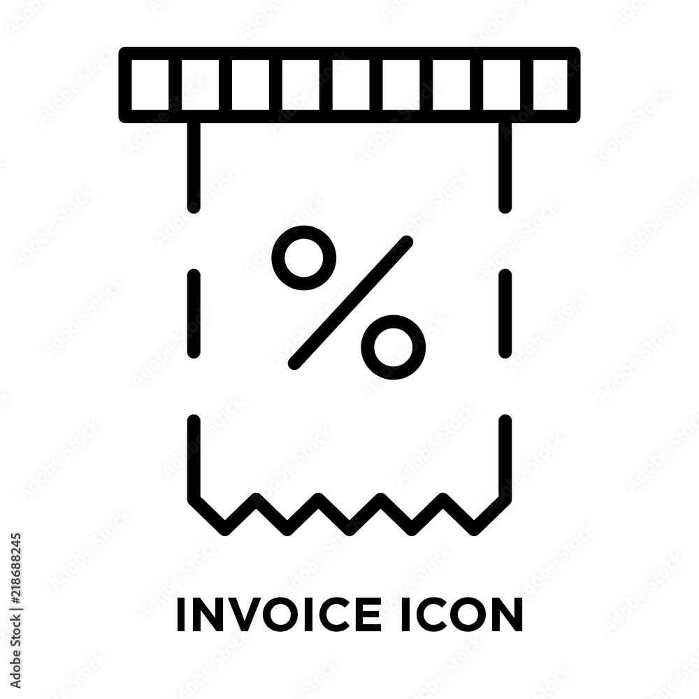 Poster invoice icon vector isolated on white background, invoice sign , line symbol or linear element desig