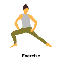 exercise icon isolated on white background. Simple and editable exercise icons. Modern icon vector illustration.