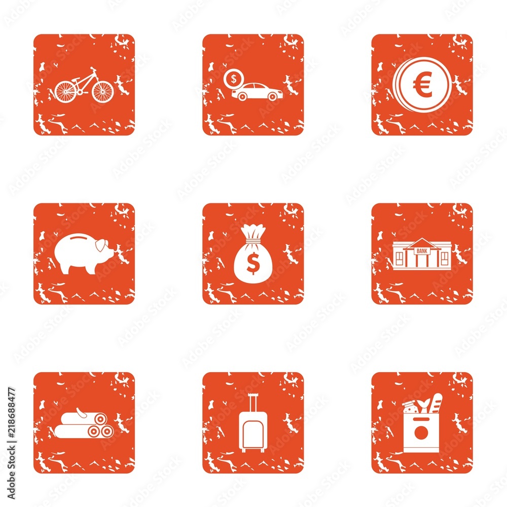 Poster indispensable icons set. grunge set of 9 indispensable vector icons for web isolated on white backgr