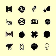 logo vector icons set. furniture brand logo, florist market logo, gym logo and textile brand logo in this set