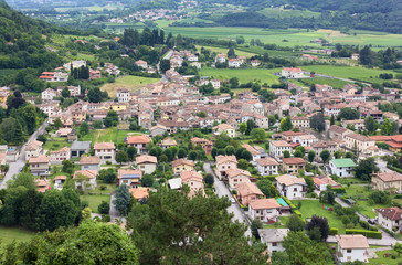 Fototapeta na wymiar Cison di Valmarino Village in the Prosecco Wine Region, Italy