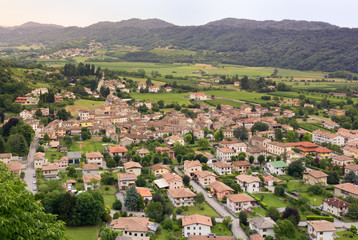 Fototapeta na wymiar Cison di Valmarino Village in the Prosecco Wine Region, Italy