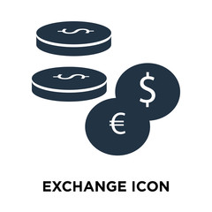 Exchange icon vector isolated on white background, Exchange sign