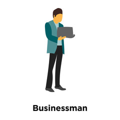 businessman icon isolated on white background. Simple and editable businessman icons. Modern icon vector illustration.