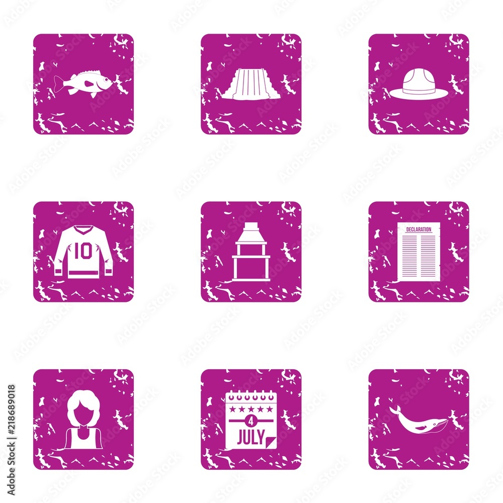 Poster argue icons set. grunge set of 9 argue vector icons for web isolated on white background