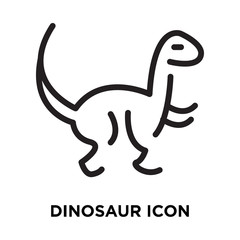 Dinosaur icon vector isolated on white background, Dinosaur sign , line symbol or linear element design in outline style