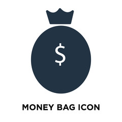 Money bag icon vector isolated on white background, Money bag sign