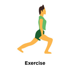 exercise icon isolated on white background. Simple and editable exercise icons. Modern icon vector illustration.