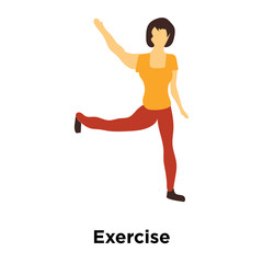 exercise icon isolated on white background. Simple and editable exercise icons. Modern icon vector illustration.