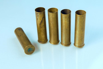 hunting cartridges, cartridges on white background, hunting ammunition