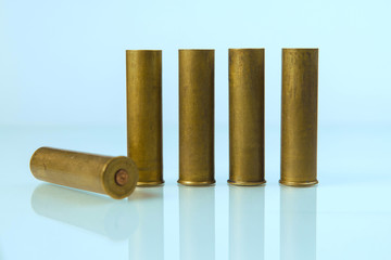 hunting cartridges, cartridges on white background, hunting ammunition