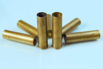 hunting cartridges, cartridges on white background, hunting ammunition