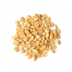 fresh Coffee beans isolated on white background.