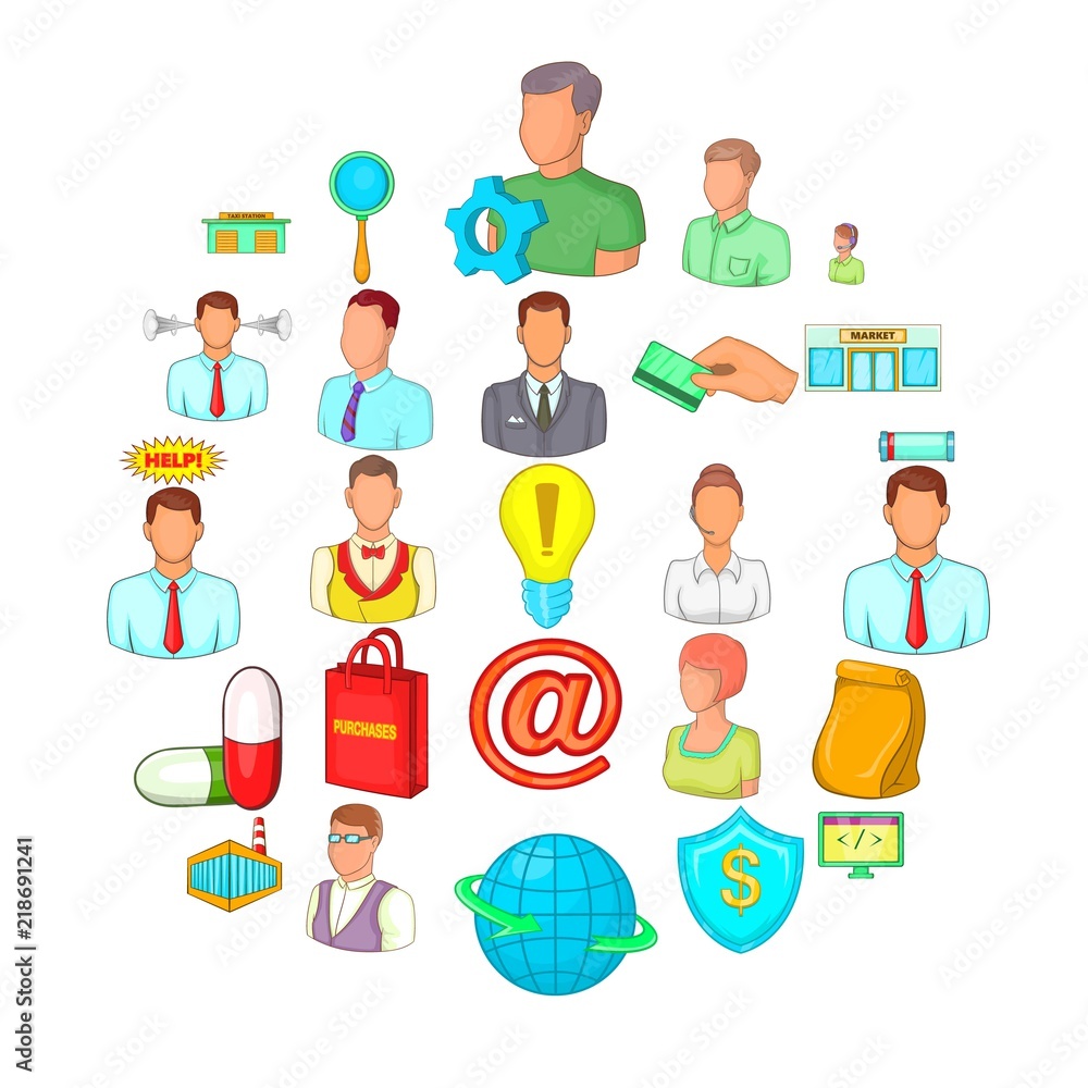 Poster teaching icons set. cartoon set of 25 teaching vector icons for web isolated on white background