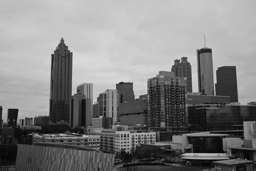 georgia downtown in black and white