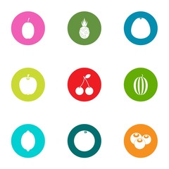 Result icons set. Flat set of 9 result vector icons for web isolated on white background