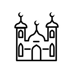 mosque icon on white background. Modern icons vector illustration. Trendy mosque icons