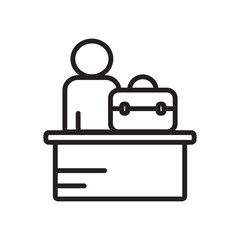 Job icon vector isolated on white background, Job sign