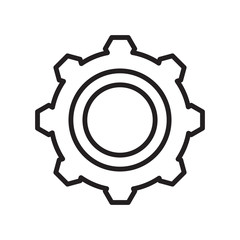 Settings icon vector isolated on white background, Settings sign