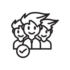 Recruitment icon vector isolated on white background, Recruitment sign