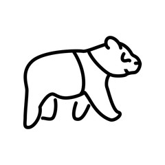 Panda icon vector isolated on white background, Panda sign