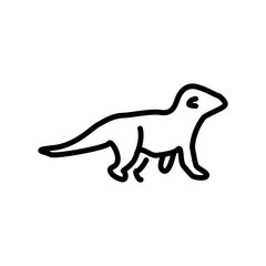 Obraz na płótnie Canvas Mongoose icon vector isolated on white background, Mongoose sign
